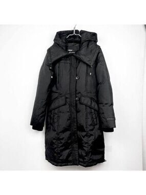 DKNY Black Down Puffer jacket Mid-Calf Length XSmall